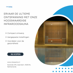 Transformeer uw wellnessroutine met onze hypermoderne infraroodsauna, ontworpen voor een serene ontsnapping bij u thuis. Met behulp van geavanceerde infraroodtechnologie bevordert onze sauna diepe weefselontspanning, verbetert de bloedsomloop en helpt bij het ontgiften. Geniet van de weldadige warmte die diep doordringt en helpt spierspanning en stress te verlichten. Met een scala aan gezondheidsvoordelen, waaronder een verbeterde huid en ademhalingsfunctie, is onze infraroodsauna de perfecte aanvulling op uw wellnessreis.