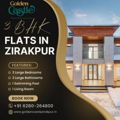 Welcome to Golden Castle Zirakpur, where your dream of a perfect home comes true! Our premium 3 BHK flats in Zirakpur offer spacious living, modern amenities, and a vibrant community. Nestled in a prime location, these flats provide easy access to major highways, schools, and shopping centers, making it ideal for families and professionals alike.

Each unit is designed with contemporary aesthetics and thoughtful layouts, ensuring comfort and style. Enjoy facilities like landscaped gardens, a state-of-the-art gym, and 24/7 security, all within a serene environment. Experience luxury living at Golden Castle Zirakpur, where every detail is crafted to elevate your lifestyle. Visit us today and discover your new home!