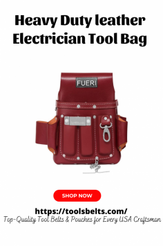 The Heavy Duty Leather Electrician Tool Bag is built for electricians who need a strong and reliable bag to carry their tools. Made from tough leather, this bag is designed to withstand the demands of daily use, providing years of reliable service. With its spacious compartments and reinforced construction, this bag ensures that your tools are organized and easily accessible.