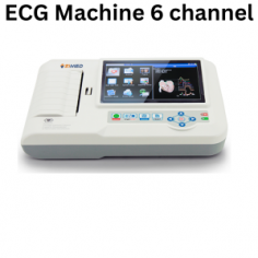 Zimed ECG machine operates in both manual and automatic modes, features 6 channels, and uses 80 mm paper with a sampling frequency of 1000 Hz. It captures 12-lead ECG signals and provides examination options, printing ECG traces at 8 dots per mm on 80 mm paper.
