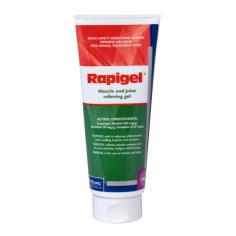 Rapigel is a powerful muscle and joint relieving gel for use in dogs. It greatly lowers pain or soreness associated with joint, muscle and tendon injuries. It relieves joint inflammation and pain due to dog arthritis. The soothing gel is helpful for swollen and inflamed joints and tendons. Rapigel is very beneficial for dogs undergoing training as it assists to warm up helping to prevent injuries due to strenuous exercises. The gel based cream aids to recover from intense exercises and overexertion.
