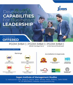 Discover how JIMS Rohini’s PGDM programs can help you develop essential capabilities for effective business leadership. Our specialized courses are designed to equip you with the strategic, managerial, and practical skills needed to excel in today’s dynamic business environment. Explore our curriculum and take the first step towards becoming a successful leader in the corporate world. Admission open for the 2025-27 Batch.