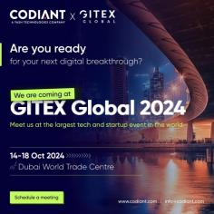 Looking to hire experts for your projects? Codiant specializes in IT staff augmentation, web and mobile app development, and digital transformation. Let's connect at GITEX 2024 to discuss your business needs or schedule a meeting here - https://calendly.com/codiant/gitex?month=2024-09

#gitex2024 #codiant #gitex #gitexglobal2024 #itstaffaugmantation