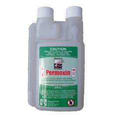 Buy Permoxin 250ml concentrate for dogs and horses. Permoxin Spray and Rinse Concentrate is used for the control of Pyrethroid sensitive flies on horses and the control of fleas on dogs.