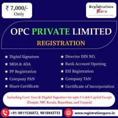 One Person Company (OPC) registration in India offers a convenient way for solo entrepreneurs to form a business entity with limited liability. The online OPC registration process is streamlined, allowing you to register your OPC without the need for extensive paperwork. From filing to certification, the entire process is handled efficiently online, making it easy for you to establish and manage your business independently.