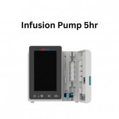 Abimed infusion pump features a 4.3-inch LCD touch screen that is easy to use and portable. It offers ml/h infusion mode, body weight mode, 5-level selectable occlusion, and a flow rate range of 0.01 to 2000 ml/h. It has a 10-hour battery back-up time and uses standard IV sets.
