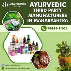 Ayurvedic Third Party Manufacturer in Maharashtra - Alicanto Biotech, specialize in producing high-quality Ayurvedic products, tailored to meet the unique needs of your brand. Our state-of-the-art facilities and expert team ensure that every product is crafted with precision and adheres to stringent quality standards. Partner with us for a seamless manufacturing experience, innovative solutions, and a commitment to sustainability.