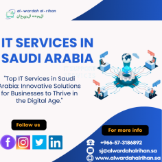 What are the Top IT Services in Saudi Arabia? 

As a prominent supplier of cutting-edge technological solutions, Al Wardah Al Rihan LLC offers the best IT Services in Saudi Arabia. We provide specialized services to match your company's demands, ranging from network administration and software development to cloud computing and cybersecurity. Our knowledgeable staff guarantees scalable, secure, and effective IT infrastructure. Call at +966-57-3186892.

Visit:  https://www.alwardahalrihan.sa/services/managed-it-services-in-riyadh-saudi-arabia/

#MangedITServicesinRiyadh
#ITServicesinRiyadh
#ITServiceRiyadh
#ITServicesinSaudiArabia
#ITServicesinKSA
#ITServiceCompanyinRiyadh
