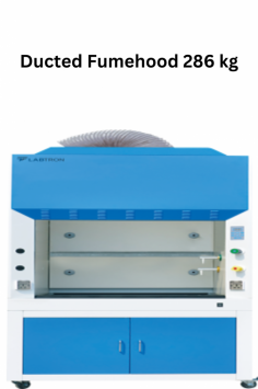  Labtron Ducted Fumehood is a microprocessor control unit with a centrifugal blower to remove toxic gases. Features a 520 mm opening, an 850 mm working height, and a 9-level airspeed exhaust with air velocity (0.3–0.8 m/s). It includes LED and UV lamps for workspace illumination and decontamination.
