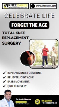 At KNEECARES - The Superspeciality Knee Clinic, we believe that age is just a number. Your zest for life shouldn’t be limited by knee pain or discomfort. That’s why our Total Knee Replacement Surgery is here to help you regain the freedom to move with ease and enjoy life to the fullest!

Here’s how Total Knee Replacement can transform your life:

