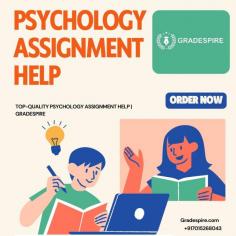 At Gradespire, we provide expert Psychology Assignment Help to students aiming for high grades. Our team of experienced writers ensures well-researched and timely submissions, making your academic journey stress-free. Whether you need help with theories, case studies, or research papers, we’ve got you covered. Get customized assistance that meets your specific requirements and excel in your psychology courses with ease!

Visit Now: https://gradespire.com/psychology-assignment-help/