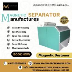 Magnetic Separator Manufacturers in India | Magnatronix india

Magnetic separator manufacturers in India provide innovative and customized solutions for a variety of industrial applications. These companies are well-known for producing high-quality, creative solutions that effectively separate magnetic materials. Kindly visit our website www.magnatronixindia.com

Magnetic Separator Manufacturers | Magnatronix india

Magnetic separator manufacturers design and manufacture equipment that separates magnetic materials from non-magnetic substances in a variety of industries. Their solutions improve product purity, preserve machinery, and increase process efficiency. Kindly visit our website www.magnatronixindia.com

