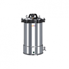 Labnic Portable Steam Sterilizer offers an 18L capacity with microprocessor control and an adjustable temperature range of 105°C to 126°C. Operating at 0.14-0.16 MPa, it features a 0-99 minute timer, 0.165 MPa maximum safety pressure, overheating/pressure warnings, and an economical design.