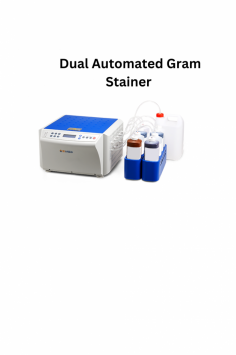 Zimed dual automated gram stainer simplifies the staining process for microbiological samples, efficiently handling 1 to 10 slides simultaneously. It accommodates reagent volumes between 1.2 ml and 1.8 ml and includes a user-friendly automatic cleaning cycle. Enhanced with internal diagnostic software for added convenience, its compact design ensures it fits easily into any workspace.
