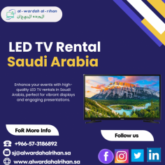 Why LED TV Rentals are Perfect for Events in Saudi Arabia?

Renting an LED TV is the ideal way to provide high-quality visuals for presentations that are impactful and increase audience engagement during events in Saudi Arabia. For trade displays, exhibitions, and business gatherings, AL Wardah AL Rihan LLC offers premium LED TV Rentals in Saudi Arabia. Get the newest technology without the bother of ownership with our cost-effective rentals. Call us at +966-57-3186892 immediately.

Visit: https://www.alwardahalrihan.sa/it-rentals/led-tv-rental-in-riyadh-saudi-arabia/

#ledtvrentalsaudiarabia
#ledtvrental
#ledtvrentalnearforme
#ledtventalriyadh
#TVRentalinKSA 
