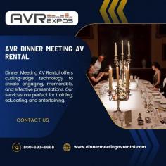 Dinner Meeting AV Rental offers cutting-edge technology to create engaging, memorable, and effective presentations. Our services are perfect for training, educating, and entertaining. We guarantee your message will be delivered with the highest impact