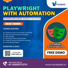 Playwright Course Online  - Visual Path offers the Best Dynamics Playwright Online Training conducted by real-time experts.Our Playwright Automation Training is available in Hyderabad and is provided globally. For more info Contact us at+91-9989971070.
Visit Blog: https://visualpathblogs.com/
WhatsApp: https://www.whatsapp.com/catalog/919989971070
Visit: https://www.visualpath.in/playwright-automation-online-training.html


