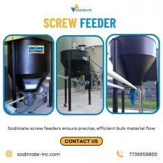 Screw feeders are highly accurate devices designed to consistently deliver bulk materials, such as powders and granules, into processing systems. Sodimate's screw feeder is engineered for reliability, controlled flow, reduced spillage, and maintained efficiency. Contact us today to learn more