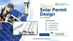 Green World Renewable Energy (GWRE) provides fast, accurate, and compliant solar permit designs tailored for residential, commercial, and utility-scale projects. Our team of experts ensures seamless integration with local regulations, streamlining the approval process. With cutting-edge technology and deep industry experience, GWRE delivers permit designs that optimize solar project timelines, reducing delays and accelerating your path to sustainable energy.
Website: https://www.greenworld-energy.com/signup
Email: arjun@greenworld-energy.com
Contact Us: +1 (443) 478-4297
Check out our socials for more updates! https://www.instagram.com/greenworldrenewableenergy/
