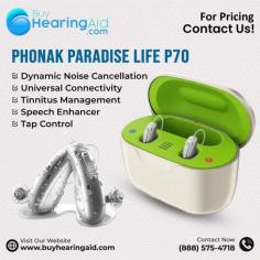 phonak paradise hearing Aid | Buy Hearing Aid
The Phonak Paradise hearing aid delivers exceptional sound quality with advanced features like Bluetooth connectivity and rechargeable technology. It allows seamless streaming from smartphones, TVs, and other devices, making it easy to stay connected. With enhanced speech understanding and noise-canceling capabilities, the Phonak Paradise hearing aid offers a superior listening experience. Its rechargeable option ensures long-lasting power, making it convenient and eco-friendly. Ideal for modern hearing needs!