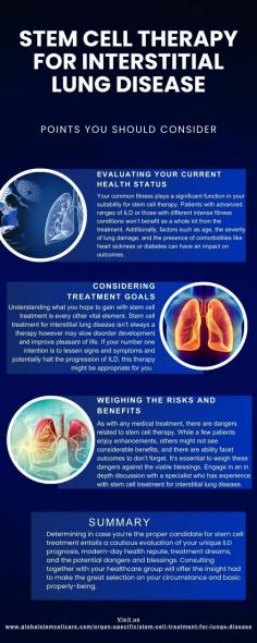 Stem cell treatment is gaining popularity as a potential treatment choice for Interstitial Lung Disease (ILD), a collection of conditions that cause scarring of lung tissue. If you’re considering this method, knowledge whether you’re the right candidate for stem cell treatment for interstitial lung disease is crucial.