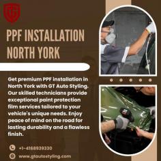 Get premium PPF installation in North York with GT Auto Styling. Our skilled technicians provide exceptional paint protection film services tailored to your vehicle's unique needs. Enjoy peace of mind on the road for lasting durability and a flawless finish. Book your appointment now!
