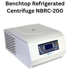 Labnics benchtop refrigerated centrifuge, with ergonomic design, offers 16000 rpm and 17800×g RCF. It has temperature control from -20 to 40°C and a 4×100 ml capacity. Features include a maintenance-free brushless DC motor and automatic rotor identification.