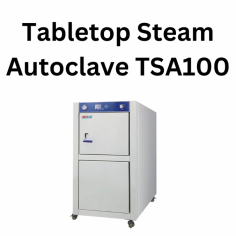 Labexpo Tabletop Steam Autoclave offers an 80 L capacity, an adjustment temperature range of 105°C to 134°C, and a sterilization pressure of 0.22 MPa. Features include a digital LCD display, stainless steel construction, automatic power shutdown, and a low-water alarm.