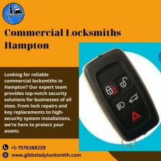 Looking for reliable commercial locksmiths in Hampton? Our expert team provides top-notch security solutions for businesses of all sizes. From lock repairs and key replacements to high-security system installations, we’re here to protect your assets. Trust us for fast, affordable service tailored to your business needs!
