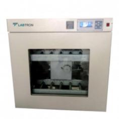 Labtron Roller Bottle Incubator is a compact, economical CO2 incubator system for roller bottle apparatus. It offers a 5 to 60°C temperature range, 0 to 20% CO2 concentration and 1 to 80 rpm bottle rolling speed. Features include forced air circulation, over-temperature alarm, automatic power-off and a user-friendly design with a hollow glass door and stainless steel chamber.