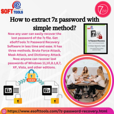 Now any user can easily recover the lost password of the 7z file. Get eSoftTools 7z Password Recovery Software in less time and ease. It has three methods. Brute Force Attack, Mask Attack, and Dictionary Attack. Now anyone can recover lost passwords of Windows 11,10,8.1,8,7, XP, Vista, and other editions. free demo of three characters is available for users' convenience.
Read More:- https://www.esofttools.com/blog/how-to-extract-7z-file-without-password/