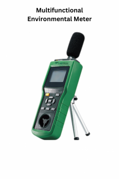 Labtron Multi-functional Environmental Meter measures 6 parameters with a user-friendly key panel for one-handed use. It covers a temperature range of -10°C to 60°C, 20% to 80% RH, air velocity up to 999900 CMM, and sound levels from 30 to 130 dB, providing versatile environmental monitoring.