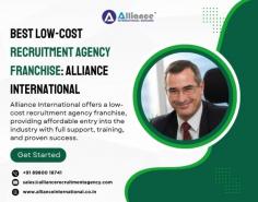 Alliance International offers a low-cost recruitment agency franchise, providing affordable entry into the industry with full support, training, and proven success. For more information visit www.allianceinternational.co.in/recruitment-agency-franchise. ﻿#recruitmentfranchise﻿ 