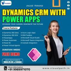 Visualpath offers best Microsoft Dynamics 365 CRM in Hyderabad. with real-time expert instructors and hands-on projects. Our Microsoft Dynamics 365 Training Courses are accessible globally, including in the USA, UK, Canada, Dubai, and Australia. You’ll gain practical skills, and interview preparation.Join us to enhance your career. For more info, call +91-9989971070 
Visit: https://www.visualpath.in/online-microsoft-dynamics-crm.html