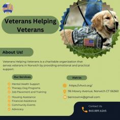 At Veterans Helping Veterans, we are dedicated to making a positive impact in the lives of those who served our country. Through our unique initiative, you can support local veterans in Norwich by purchasing a dog keychain, with all proceeds going directly to fund essential services like therapy dogs (https://vhvct.org/donate-to-veterans-helping-veterans/), housing assistance, and mental health programs. Every donation, no matter the size, helps provide the support veterans need to heal, thrive, and reintegrate into civilian life.
