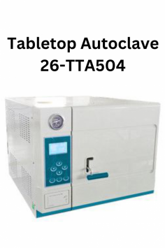 Labexpo Tabletop Autoclave is a 50L, N-class, computer-controlled sterilizer with a temperature range of 105–134 °C and a sterilization pressure of 0.22 Mpa. Features include automatic shutoff, cold air discharge, and protection against high temperatures and pressure. Digital LCD, rapid sterilization, and automated drying are included.