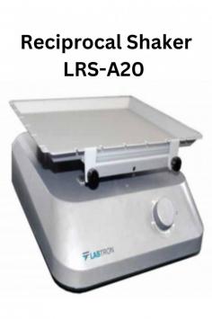 Labtron Reciprocal Shakers are compact, featuring microprocessor control, 3 kg load capacity, 40-200 rpm speed, and a 5-40°C temperature range. They can accommodate various platforms, come with a non-slip mat, and are equipped with an electronic timer with dual display.