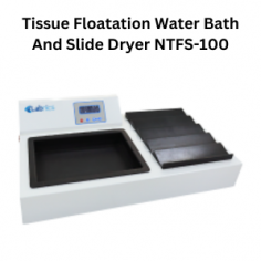 Labnics tissue floatation water bath and slide dryer offer precise temperature control with a range from RT to 90°C and a precision of ±2°C. It has a 304×207×52mm bath tank, a high-brightness LCD display, and a sensitive temperature control unit for optimal performance.