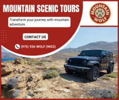 Scenic Mountain Adventure Tour

Our mountain adventure tour offers breathtaking views, exhilarating hikes, and unforgettable experiences amidst nature's beauty, perfect for outdoor enthusiasts seeking exploration and peace.  For more details, call us at (970) 926-WOLF (9653).