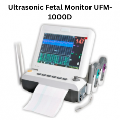 Medzer Ultrasonic Fetal Monitor has a 12.1-inch foldable TFT LCD screen to track FHR, TOCO, FM, and fetal activity waveforms. Features auto/manual fetal movement counting, stores 450 hours of data, supports ECG, NIBP, and SpO2 monitoring, with 3 modes like fetal, fetal & maternal, and maternity. 