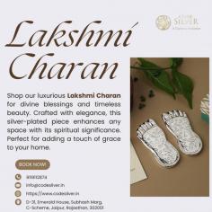 Shop our luxurious Lakshmi Charan for divine blessings and timeless beauty. Crafted with elegance, this silver-plated piece enhances any space with its spiritual significance. Perfect for adding a touch of grace to your home.

Get more info:- 
Email Id-	info@codesilver.in
Phone No-	9119112874	
Website-	https://www.codesilver.in/products/silver-plated-laxmi-charan-csrr168