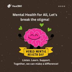 This World Mental Health Day, let's raise awareness and make mental health a priority. With 1 in 4 people experiencing mental health issues, we can make a difference by listening, learning, and breaking the stigma. Together, we can create a world where mental well-being is valued as much as physical health. 