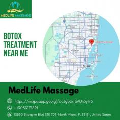 Looking for Botox treatments nearby? MedLife Massage now offers safe, non-invasive Botox solutions to help you achieve a youthful, refreshed appearance. Our certified professionals provide expert care to smooth wrinkles and enhance natural beauty. Book your Botox consultation today and rejuvenate your look!