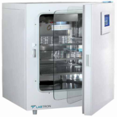 Labtron Air Jacketed CO2 Incubator is a 40 L unit ensuring top temperature stability with heat decontamination and optional UV disinfection. Features with RT+5°C to 50°C temperature range, CO2 range (0~20% V/V), IR sensor, and an ISO Class 5 chamber classification with air renewal system.
