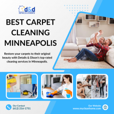 Need fresh, spotless carpets in your home? Details & Dixon’s uses advanced carpet cleaning techniques in Minneapolis to remove dirt, stains, and allergens. You and your family will enjoy a healthier and cleaner living space with our deep carpet cleaning service that revitalizes fibers and restores the beauty of your carpets. Count on us to restore your carpets' life with our expert services.