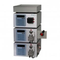 Labtron Analytical HPLC system features a flow rate range of 0.001 to 9.999 ml/min, with 3 measurement methods, dual wavelength detection, and stop pump scanning. It supports quaternary high-pressure gradients, has UV-Vis detectors 190-700 nm, and offers precise solvent delivery.