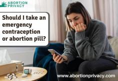 Are you thinking that I should take an emergency contraception or an abortion pill? An emergency contraception pill is used to prevent a future pregnancy, while abortion pills online are used to end an already existing pregnancy. Both help protect a woman’s reproductive rights.

Read More: https://abortionprivacy.weebly.com/blog/should-i-take-an-emergency-contraception-or-abortion-pill