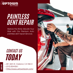 Looking for expert paintless dent repair in Oakland? Uptown Body & Fender is your go-to destination for restoring your vehicle's appearance without the need for expensive and invasive bodywork. Specializing in paintless dent repair, our skilled technicians use cutting-edge techniques to remove dents, dings, and creases while preserving your car’s original paint. Whether your vehicle has suffered minor dents from hail, parking lot mishaps, or other impacts, Uptown Body & Fender offers quick, affordable solutions that save you time and money. Serving Oakland drivers for years, we pride ourselves on exceptional craftsmanship and customer satisfaction. Keep your vehicle looking its best with our professional PDR services. Schedule your appointment today at Uptown Body & Fender for top-tier results. Contact us at (510) 824-8261 or visit our website at https://www.uptownbody.com to learn more about our services.
#paintlessdentrepair #Oakland #Uptownbodyfender #autobodyshop #cardentrepair #dentrepair #cardent 