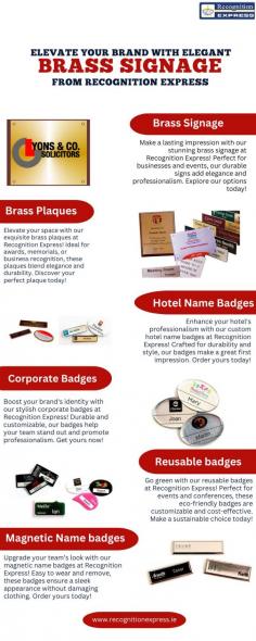 Recognition Express provides top-quality branded merchandise, name badges, promotional gifts, and signage solutions in Ireland. Whether for corporate events or team recognition, find customized products that suit your branding needs. Elevate your brand with us today!
https://recognitionexpress.ie
