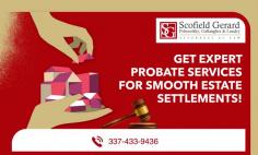 Plan for Tomorrow and Protect Your Assets with Legal Expertise

With personalized attention and expert guidance, we assist families in resolving probate matters efficiently and compassionately. Whether you're planning for the future or dealing with a loved one’s estate, our estate planning and probate lawyer in Lake Charles, Louisiana, are here to help you every step of the way. Contact Scofield, Gerard, Pohorelsky, Gallaugher & Landry, LLC at 337-433-9436 for more details!
